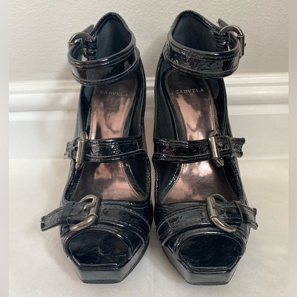 Carvela black buckle heels - Picture 2 of 4